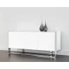  Sunpan Dalton Sideboard in High Gloss White and Stainless Steel Frame  - Lifestyle -  Sunpan Dalton Sideboard in High Gloss White and Stainless Steel Frame  - Lifestyle