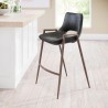 Zuo Modern Desi Counter Stool in Black and Walnut - Lifestyle