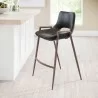 Zuo Modern Desi Counter Stool in Black and Walnut - Lifestyle - Zuo Modern Desi Counter Stool in Black and Walnut - Lifestyle
