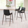 Zuo Modern Desi Counter Stool in Black and Walnut - 2