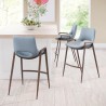 Zuo Modern Desi Counter Stool Azure Gray and Walnut - Lifestyle 2
