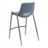Zuo Modern Desi Counter Stool Azure Gray and Walnut - Back Angled
