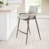 Zuo Modern Desi Counter Stool in Beige and Walnut - Lifestyle - Zuo Modern Desi Counter Stool in Beige and Walnut - Lifestyle