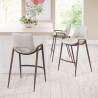 Zuo Modern Desi Counter Stool in Beige and Walnut - Lifestyle 2