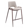 Zuo Modern Desi Counter Stool in Beige and Walnut - Angled
