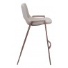 Zuo Modern Desi Counter Stool in Beige and Walnut - Side