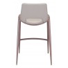 Zuo Modern Desi Counter Stool in Beige and Walnut - Back View