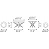 Zuo Modern Anderson Coffee Table 2-Piece Set - Dimension Sheet