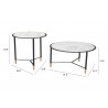 Zuo Modern Davis Coffee Table Set in White and Black - With Dimensions