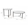 Zuo Modern Davis Coffee Table Set in White and Black - With Dimensions - Zuo Modern Davis Coffee Table Set in White and Black - With Dimensions
