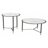 Zuo Modern Davis Coffee Table Set in White and Black - Front View