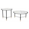 Zuo Modern Davis Coffee Table Set in White and Black - Side Angled
