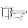 Zuo Modern Davis Coffee Table Set in White and Black - Angled View