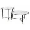 Zuo Modern Davis Coffee Table Set in White and Black - Angled View - Zuo Modern Davis Coffee Table Set in White and Black - Angled View
