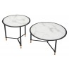Zuo Modern Davis Coffee Table Set in White and Black - Top Angled View