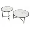 Zuo Modern Davis Coffee Table Set in White and Black - Top Angled View - Zuo Modern Davis Coffee Table Set in White and Black - Top Angled View