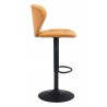 Zuo Modern Salem Barstool in Yellow - Side