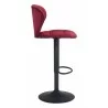 Zuo Modern Salem Barstool in Red - Side - Zuo Modern Salem Barstool in Red - Side