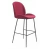 Zuo Modern Miles Barstool in Red - Angled - Zuo Modern Miles Barstool in Red - Angled