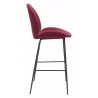 Zuo Modern Miles Barstool in Red - Side - Zuo Modern Miles Barstool in Red - Side