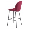 Zuo Modern Miles Barstool in Red - Back Angled
