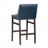 Sunpan Halden Barstool in Vintage Blue - Back Angled