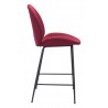 Zuo Modern Miles Counter Stool in Red - Side