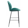 Zuo Modern Miles Barstool in Green - Side