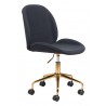 Zuo Modern Miles Office Chair Black - Angled