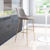 Zuo Modern Tony Barstool in Gray and Gold - Lifestyle