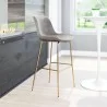 Zuo Modern Tony Barstool in Gray and Gold - Lifestyle - Zuo Modern Tony Barstool in Gray and Gold - Lifestyle