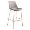 Zuo Modern Tony Barstool in Gray and Gold - Angled