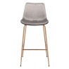 Zuo Modern Tony Barstool in Gray and Gold - Front