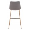 Zuo Modern Tony Barstool in Gray and Gold - Back View