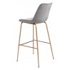 Zuo Modern Tony Barstool in Gray and Gold - Back Angled