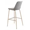 Zuo Modern Tony Barstool in Gray and Gold - Back Angled - Zuo Modern Tony Barstool in Gray and Gold - Back Angled