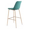 Zuo Modern Tony Barstool in Green and Gold - Back Angled