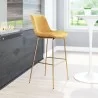 Zuo Modern Tony Barstool in Yellow and Gold - Lifestyle - Zuo Modern Tony Barstool in Yellow and Gold - Lifestyle