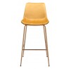 Zuo Modern Tony Barstool in Yellow and Gold - Front
