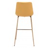 Zuo Modern Tony Barstool in Yellow and Gold - Back View