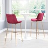 Zuo Modern Tony Barstool in Red and Gold - Lifestyle 2
