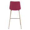 Zuo Modern Tony Barstool in Red and Gold - Back View