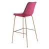 Zuo Modern Tony Barstool in Red and Gold - Back Angled