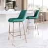 Zuo Modern Tony Counter Stool in Green and Gold - Lifestyle 2 - Zuo Modern Tony Counter Stool in Green and Gold - Lifestyle 2