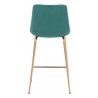 Zuo Modern Tony Counter Stool in Green and Gold - Back View
