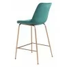 Zuo Modern Tony Counter Stool in Green and Gold - Back Angled - Zuo Modern Tony Counter Stool in Green and Gold - Back Angled