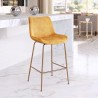 Zuo Modern Tony Counter Stool in Yellow and Gold - Lifestyle