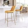 Zuo Modern Tony Counter Stool in Yellow and Gold - Lifestyle 2 - Zuo Modern Tony Counter Stool in Yellow and Gold - Lifestyle 2