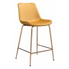 Zuo Modern Tony Counter Stool in Yellow and Gold - Angled