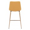 Zuo Modern Tony Counter Stool in Yellow and Gold - Back View